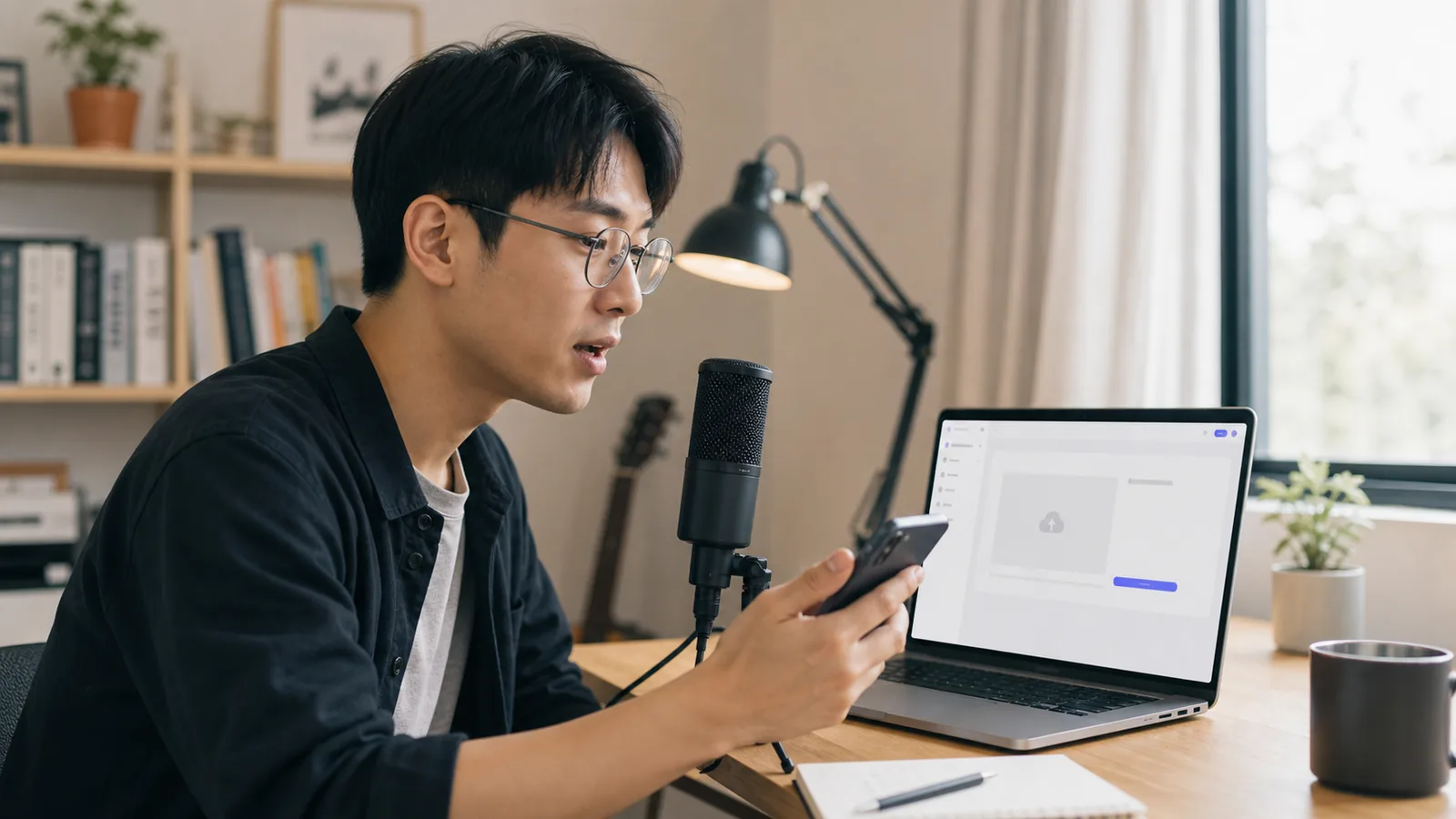 创作者录制参考音频,准备用 VoxCPM2 在线克隆自己的声音