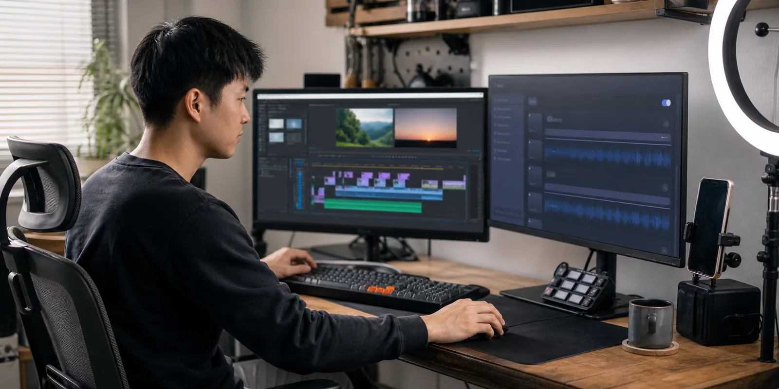 短视频创作者使用 VoxCPM2 在线 AI 配音制作口播视频